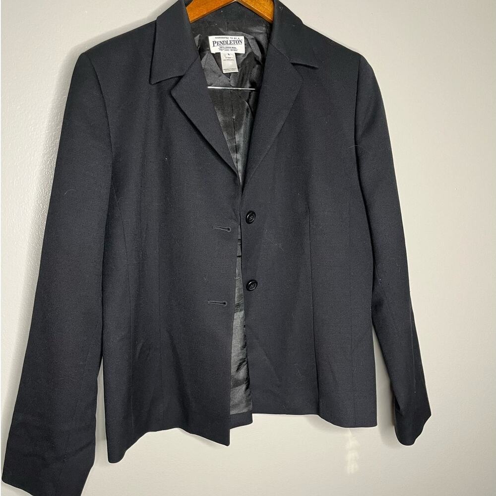 Pendleton Vintage Mob Wife 100% Virgin Wool Double Brest  Quiet Luxry Blazer 8